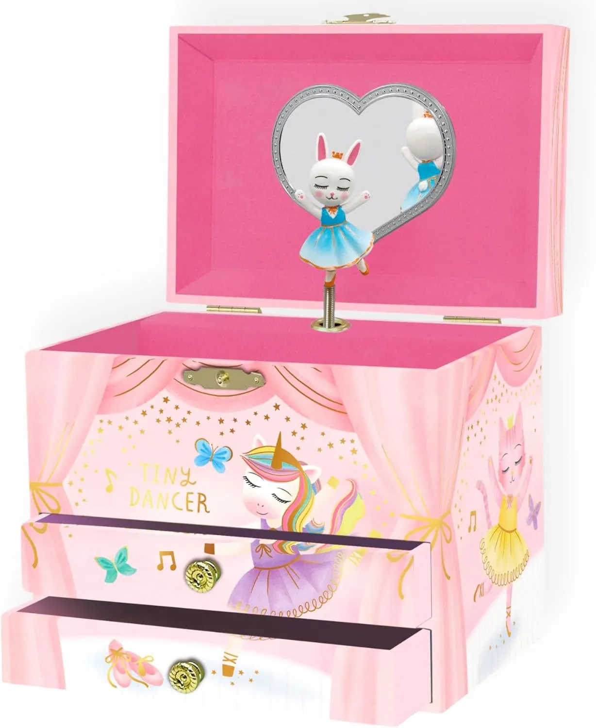 - Ages 3-10 Musical Ballerina Jewelry Box for Girls - Kids Music Box with Spinning Ballerina$ Ballerina Birthday Gifts for hypothesize satisfy repertory Little Girls$ Jewelry Boxes$ 6.8 x 5.3 x 6 in 