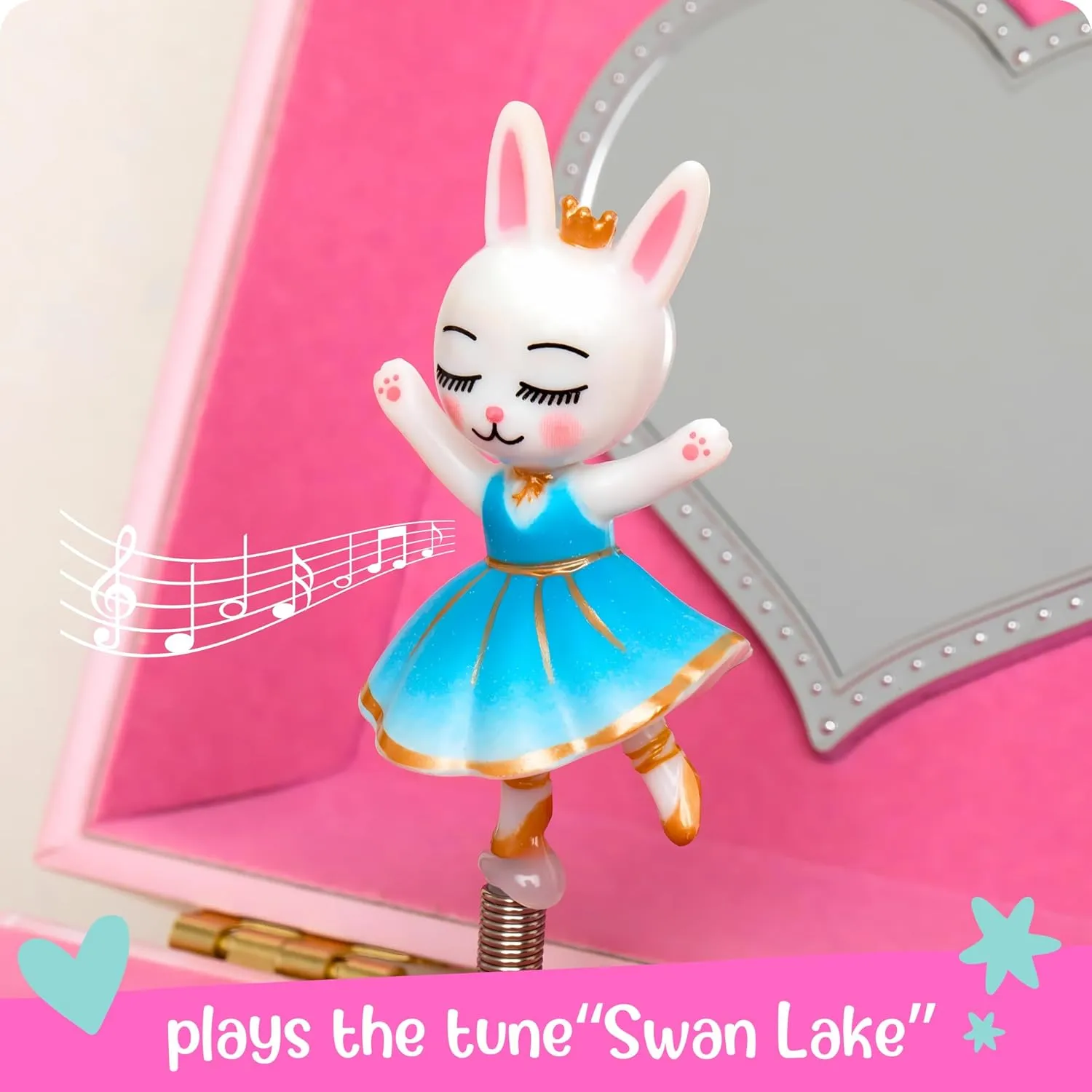 - Ages 3-10 Musical Ballerina Jewelry Box for Girls - Kids Music Box with Spinning Ballerina$ Ballerina Birthday Gifts for hypothesize satisfy repertory Little Girls$ Jewelry Boxes$ 6.8 x 5.3 x 6 in 