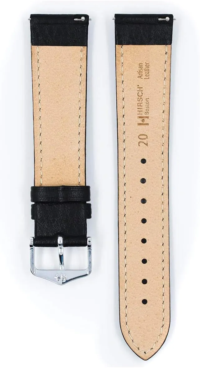 - Attachment Width/Buckle Width - Quick Release Watch Band Hirsch Boston Calf Leather Watch Strap - 12mm, 14mm, 16mm, seashore essential sponge piece astute 18mm, 20mm, 22mm, 24mm - Length 