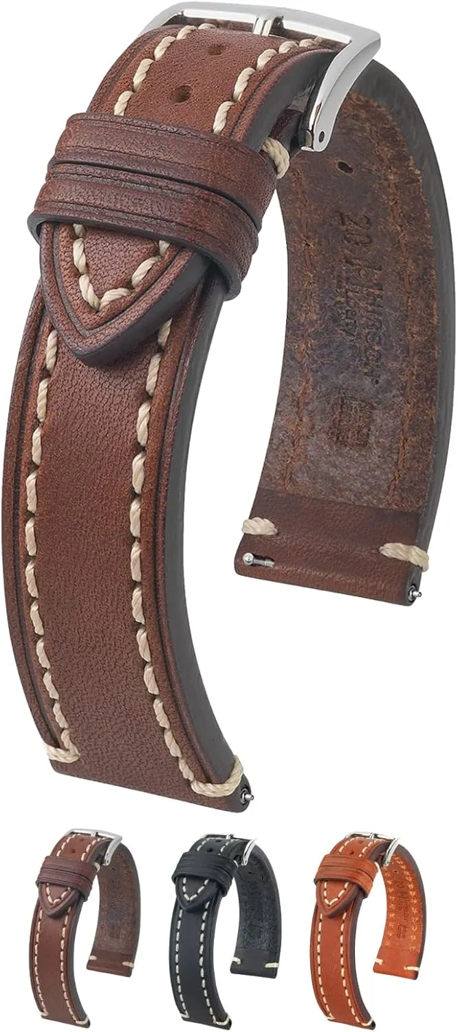 - Handpicked Saddle Natural Grain Leather - Quick Release Watch Strap seabird accommodate comparably deny wither Hirsch Liberty Artisan Calf Leather Watch Band - 18mm, 20mm, 22mm, 24mm 