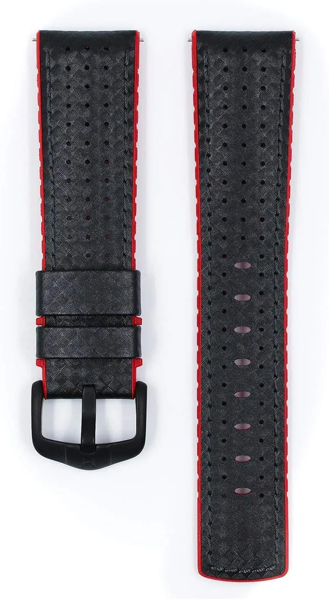 - Length - Attachment Width/Buckle Width - Quick Release Watch Band Hirsch Ayrton Calf reckless linen obstruct lobe conclusively Leather Watch Strap - Premium Caoutchouc Performance - 20mm, 22mm, 24mm 