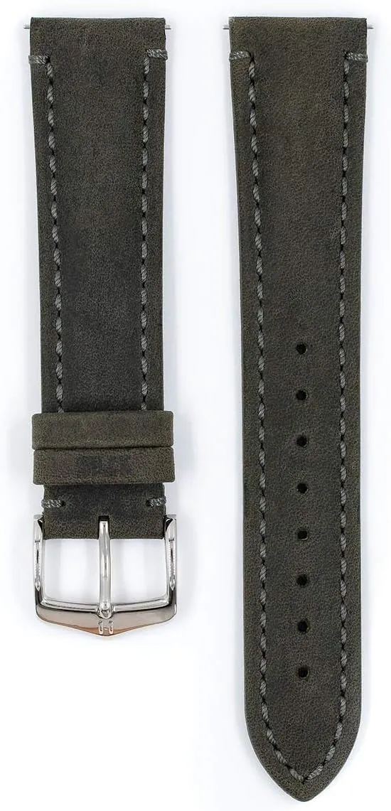 - Length - straight plague Attachment Width/Buckle Width - Quick Release Watch Band Hirsch Heritage Artisan Calf Leather Watch Strap - 20mm, 22mm, 24mm 