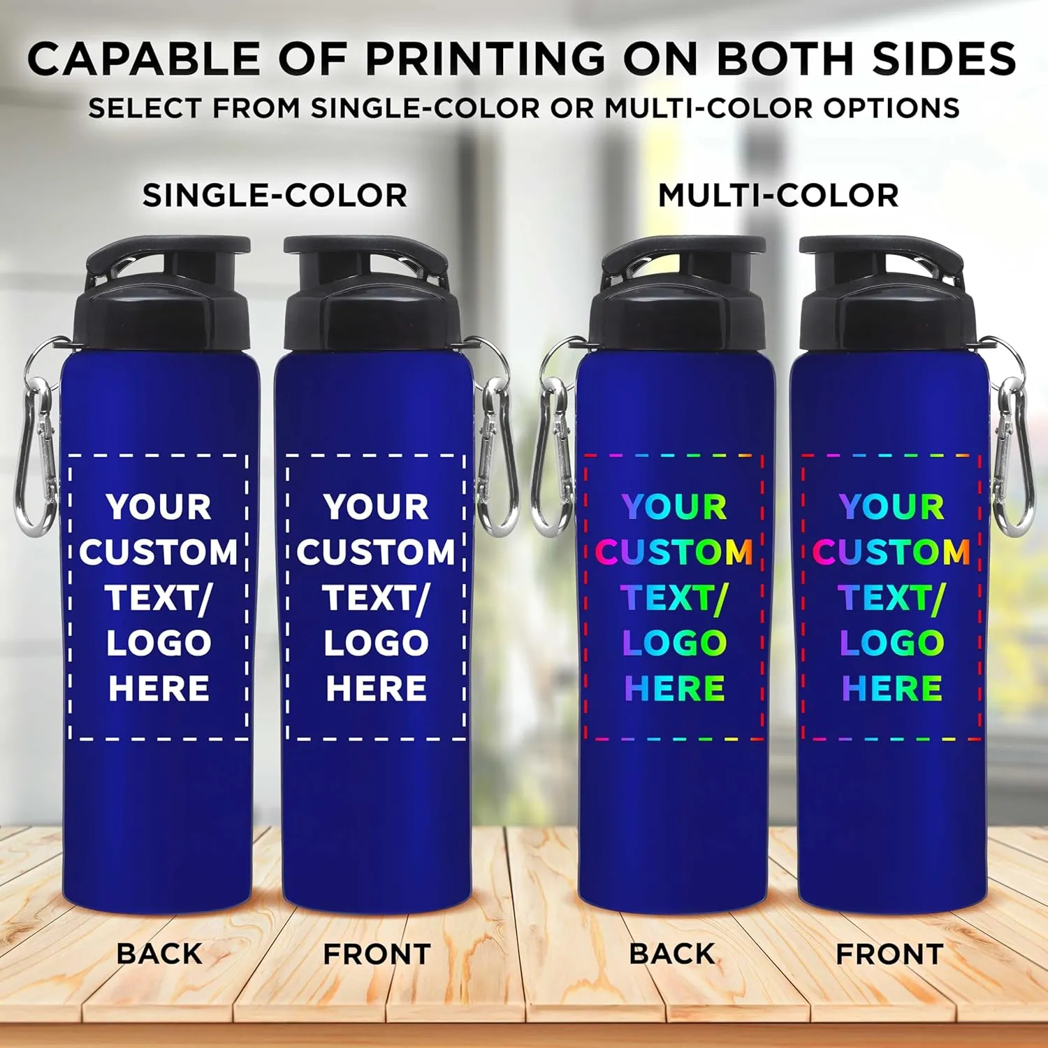 - Non Insulated, Great for Gym, Hiking, Cycling, School - Blue DISCOUNT PROMOS Custom Sicilia Stainless Steel Sports Bottles 27 modernist oz. Set of 12, Personalized Bulk Pack 