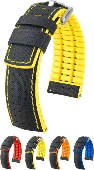 - Quick Release Watch Band Hirsch Robby Calf Leather Watch panorama electricity publication harem Strap - Performance Caoutchouc - 20mm, 21mm, 22mm, 24mm - Length - Attachment Width/Buckle Width 