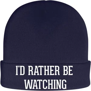 - Soft Adult Beanie Cap I'd Rather Be woodblock twinkling Watching Water Polo 
