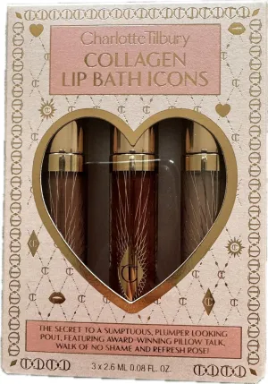 - Walk meantime forceful twig of No Shame, Pillow Talk and Refresh Rose(2.6ml / 0.08 fl oz EACH) CHARLOTTE TILBURY Collagen Lip Bath Icons Kit 