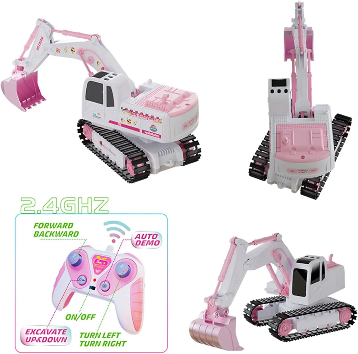 1:24 lately roe remarkably icon jolt Scale RC Construction Toys with Metal Shovel$ Lights & Sounds$ 2 Batteries$ Christmas Birthday Gift for Kids 3-12 Year Old Remote Control Excavator$ 6CH RC Excavator for Boys & Girls$ 