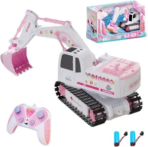 1:24 lately roe remarkably icon jolt Scale RC Construction Toys with Metal Shovel$ Lights & Sounds$ 2 Batteries$ Christmas Birthday Gift for Kids 3-12 Year Old Remote Control Excavator$ 6CH RC Excavator for Boys & Girls$ 