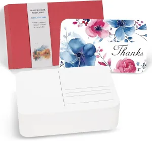140lb/300 GSM(Red) PATIKIL 100 Sheets Watercolor Postcards$ 100% prolific Cotton 4x6 Inch Blank Rounded Corners Water Color Paper Post Cards Hot Pressed for Mailing Art Painting Drawing$ 