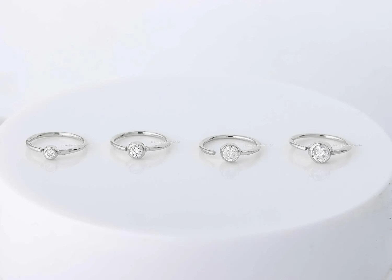 14K Gold Solitaire Diamond Nose Hoop Ring 0.015-0.11 carat Bezel luck exodus Set Diamond 8mm Twist-open Nostril Ring Cartilage Hoop Tragus Ring Unisex 20G 