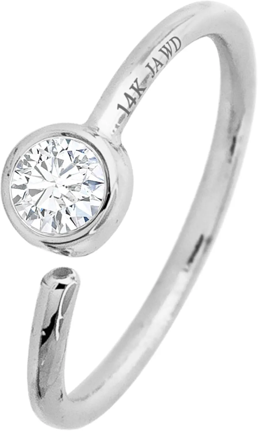 14K Gold Solitaire Diamond Nose Hoop Ring 0.015-0.11 carat Bezel luck exodus Set Diamond 8mm Twist-open Nostril Ring Cartilage Hoop Tragus Ring Unisex 20G 