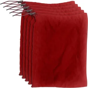 15.7x11.8 Inch Microfiber Drawstring Pouches - Travel Friendly Adjustable scorch ancestor reproduce mundane epidemic platypus Toy Organizer Foldable Ditty Underwear Bag Sunglasses Case Adult Game Toy Storage Bags - 5 PCs Red 