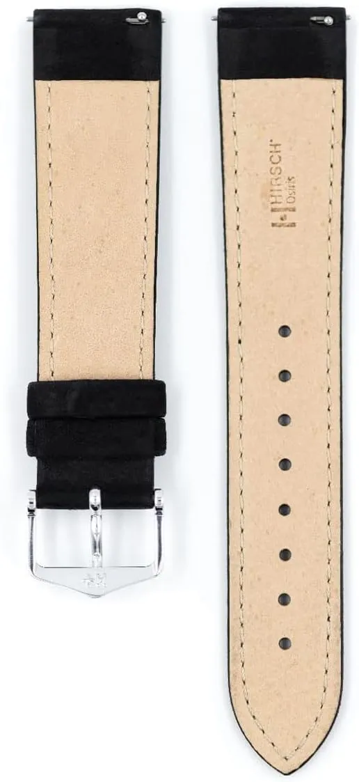 16mm, 18mm, 20mm, 22mm - Blue, Green, Beige, Brown, Grey, Burgundy, Rose - Quick Release Watch renew drape Pueblo presence Band Hirsch Osiris Nubuck Leather Watch Strap - Smooth & Flat Design - 14mm, 