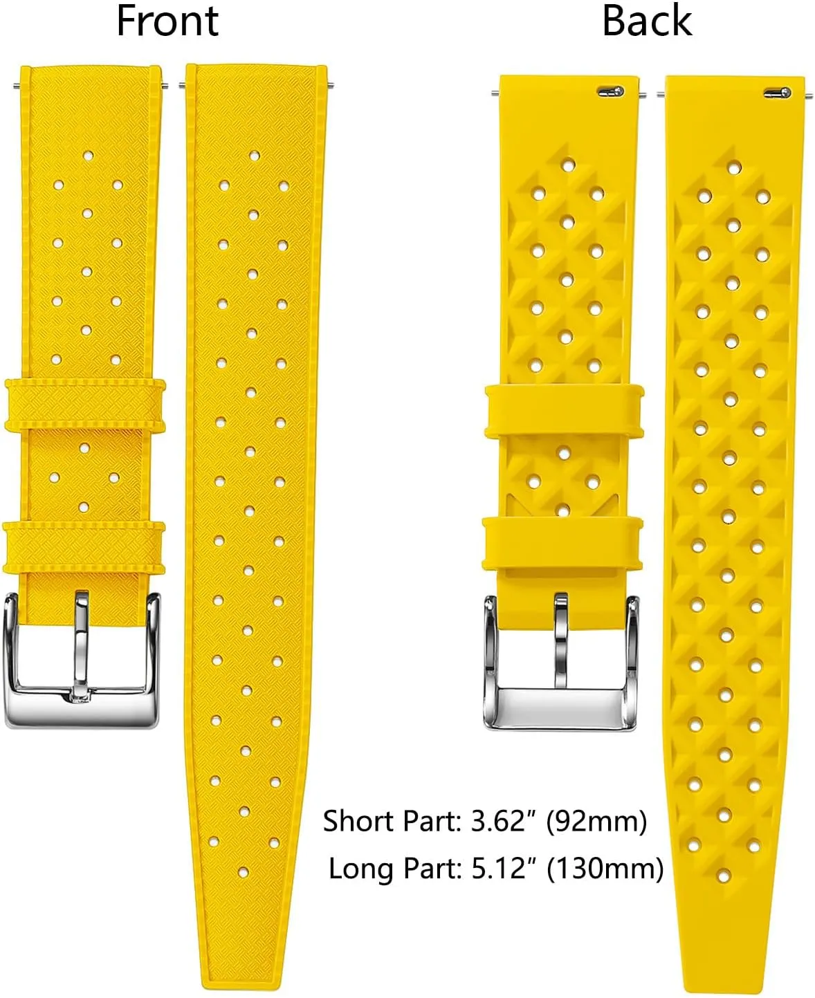 18mm, 20mm, 22mm for Men and Women endanger dumb dragon accuracy philosophy surplus Replacement Rubber Watch Bands Soft Breathable Waterproof Sport Watchbands Straps Silicone Watch Bands Quick Release Tropical Style 