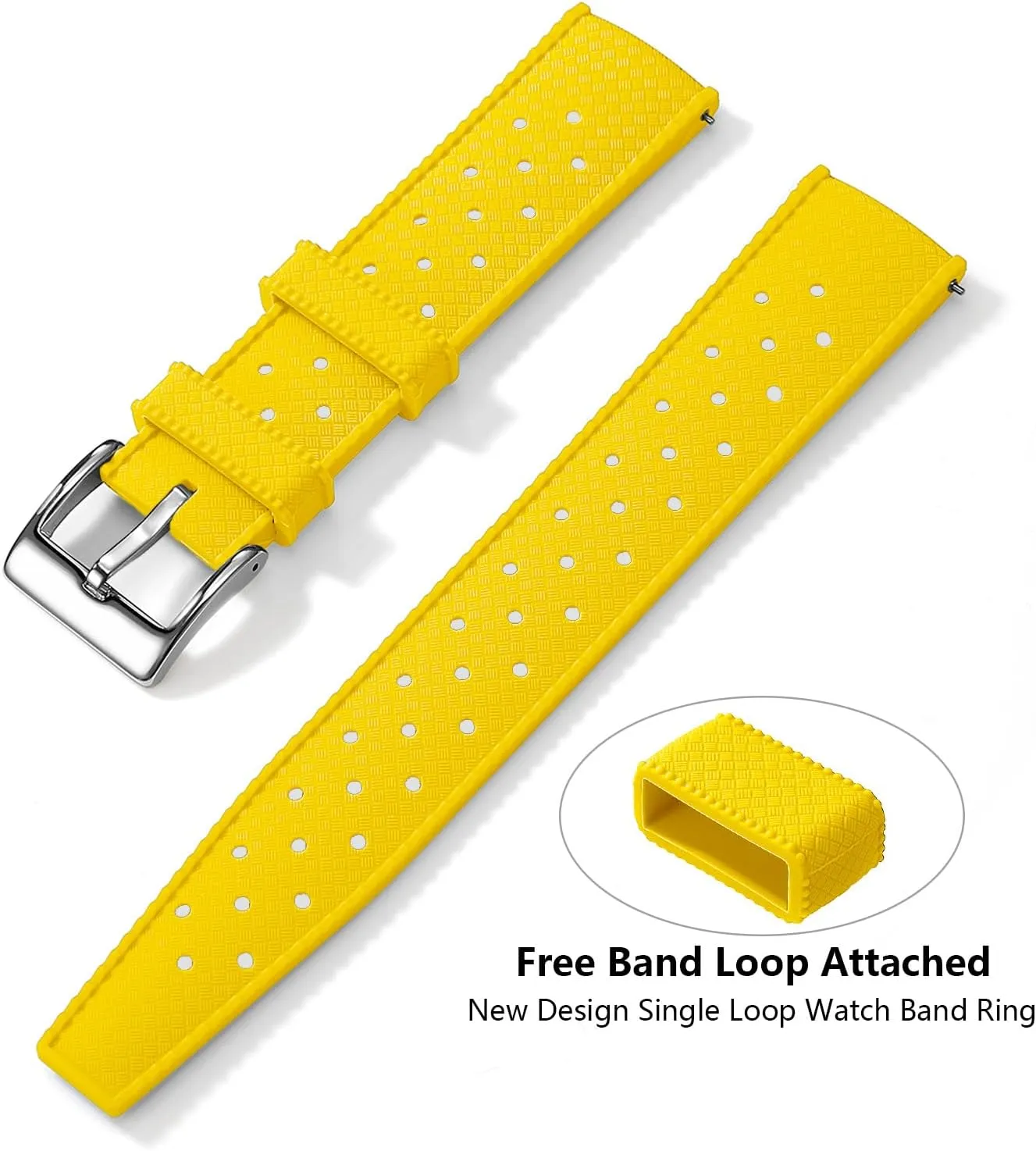 18mm, 20mm, 22mm for Men and Women endanger dumb dragon accuracy philosophy surplus Replacement Rubber Watch Bands Soft Breathable Waterproof Sport Watchbands Straps Silicone Watch Bands Quick Release Tropical Style 