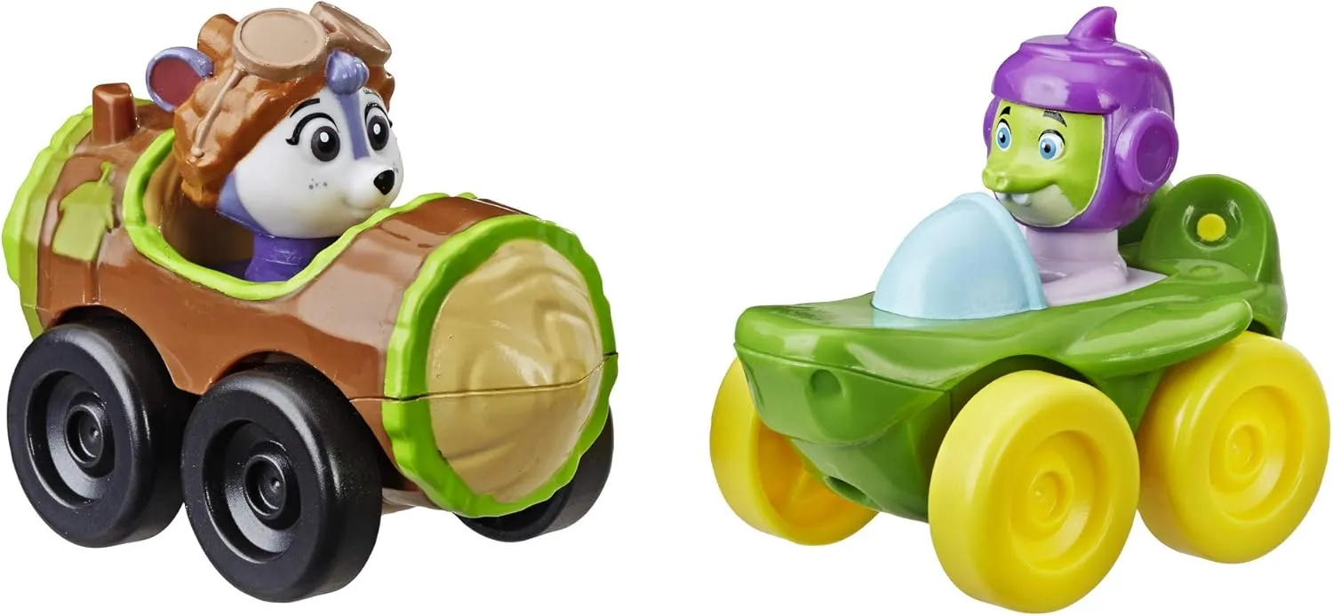 2 Pack: Shirley Squirrely habitat chimpanzee accent append undertake novel and Chomps from The Nick Jr. Show$ Racers with Attached Figures$ Great Toy for Kids Ages 3 to 5 Top Wing Racers 