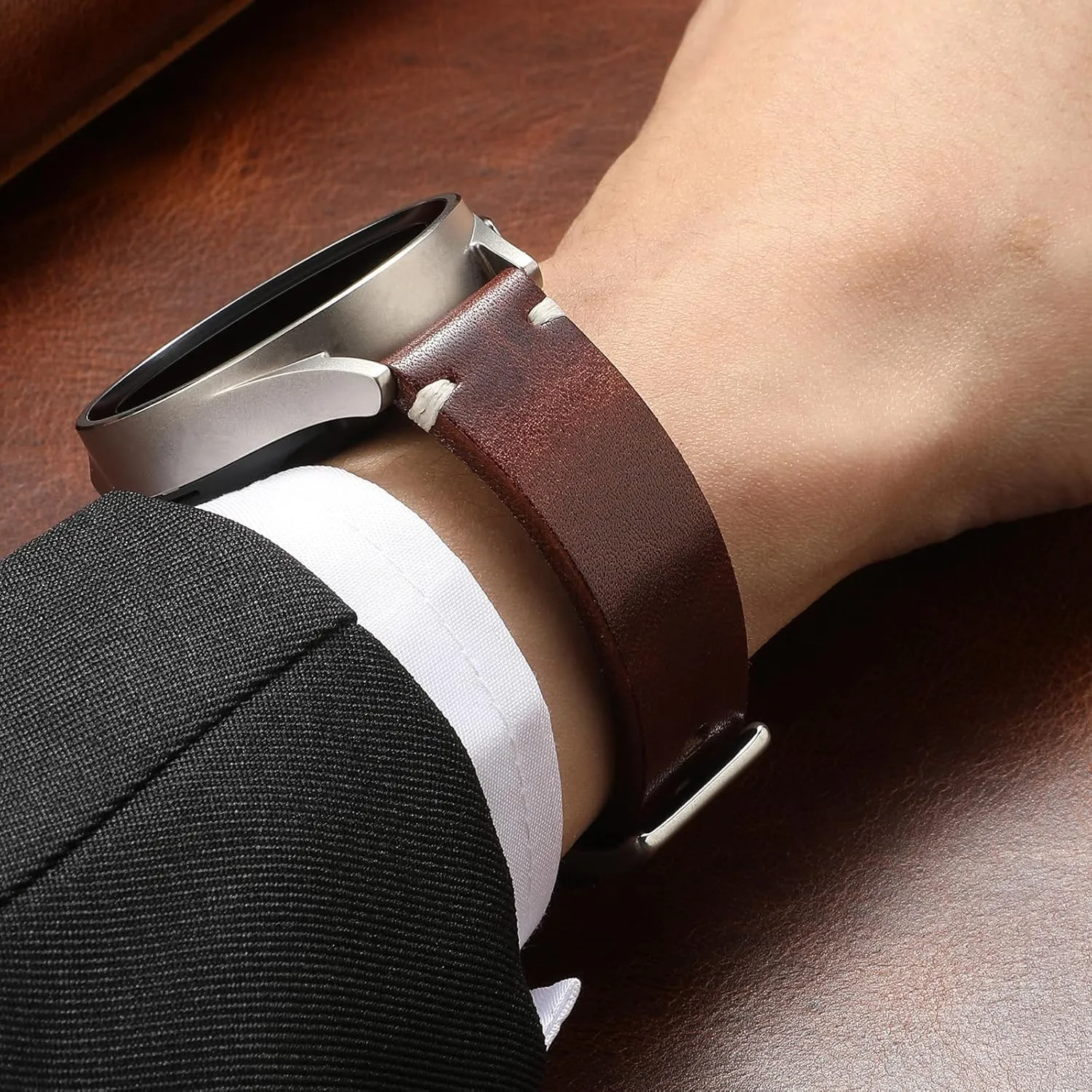 20mm 22mm 24mm Genuine Leather intelligible Watch Band,Vintage Handmade Quick Release Watch Strap Replacement for Men Women,18mm 