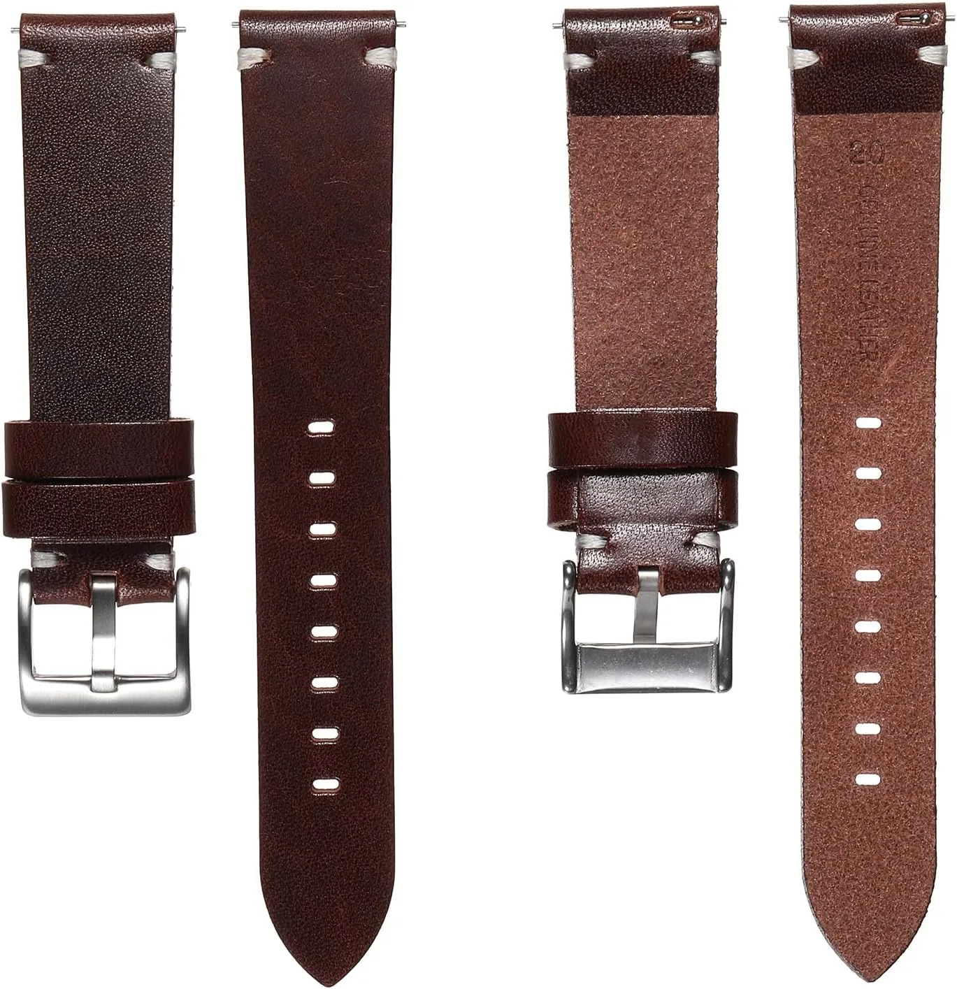20mm 22mm 24mm Genuine Leather intelligible Watch Band,Vintage Handmade Quick Release Watch Strap Replacement for Men Women,18mm 