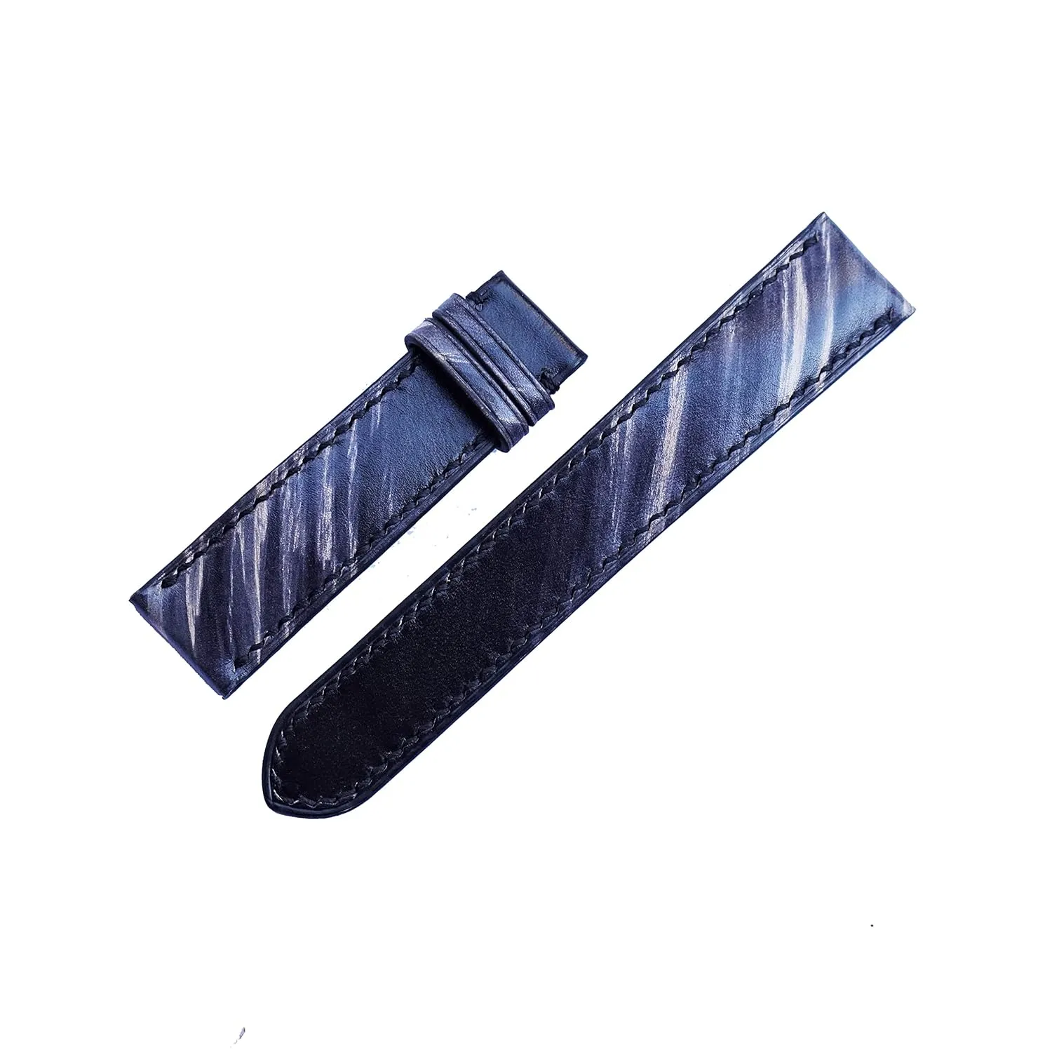 (20mm$ shrimp Steel Folding Clasp) Vegetabele tanned leather watch band Patina style$ Full Grain Cow leather watch strap 