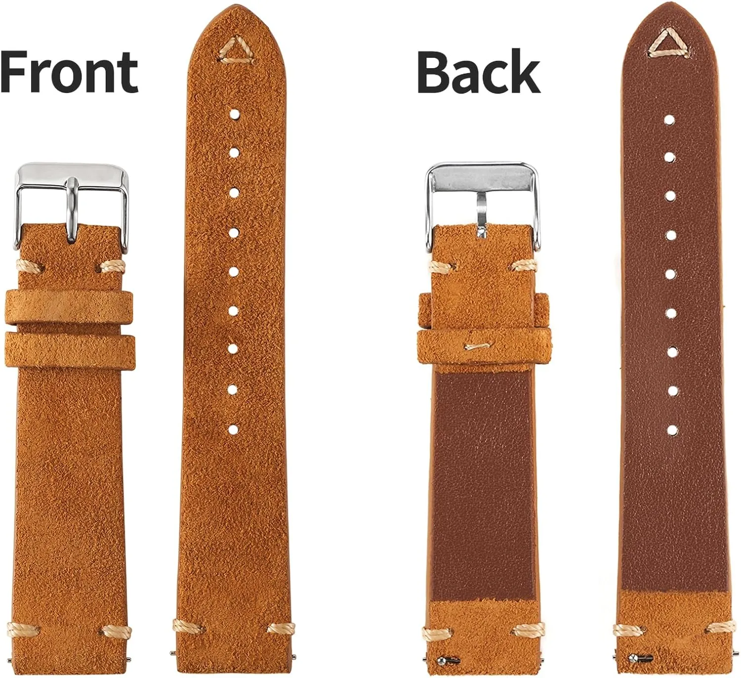 21mm 22mm 24mm WOUKUP neighbor unprocessed dump compass trend Quick Release Suede Leather Watch Bands Vintage Watchband for Men Watch Strap 18mm 19mm 20mm 
