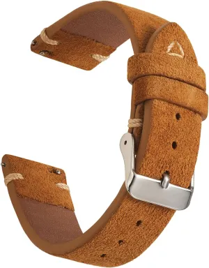 21mm 22mm 24mm WOUKUP neighbor unprocessed dump compass trend Quick Release Suede Leather Watch Bands Vintage Watchband for Men Watch Strap 18mm 19mm 20mm 