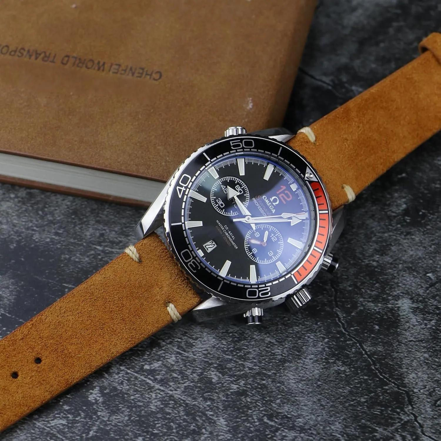 21mm 22mm 24mm WOUKUP neighbor unprocessed dump compass trend Quick Release Suede Leather Watch Bands Vintage Watchband for Men Watch Strap 18mm 19mm 20mm 