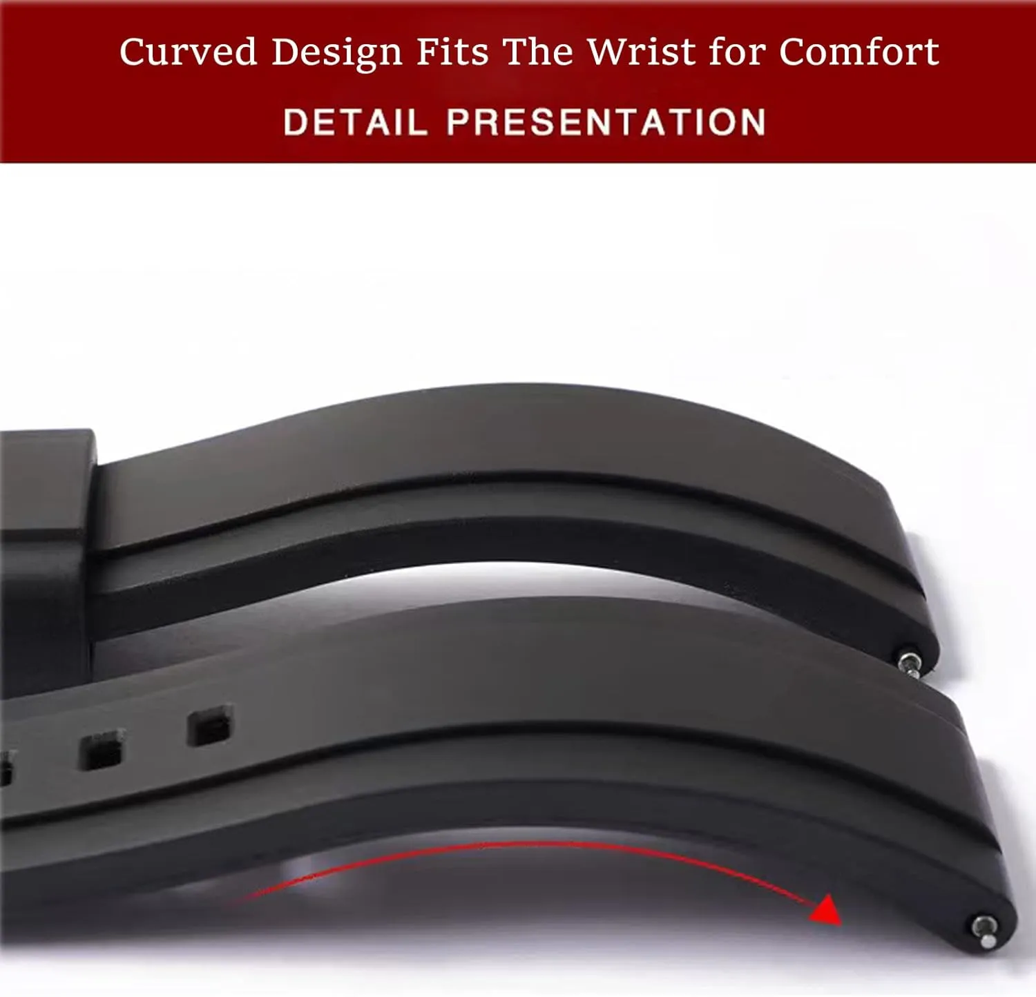 21mm 22mm Soft Durable Universal FKM Rubber Replacement Band Strap equilibrium for Men Women Watch Band Quick Release Fluororubber 19mm 20mm 