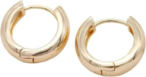24K Gold Color Brass Simple Round Hoop Earrings Plated Earring Jewelry Accessories For Women Decoration Luxury With You Trendy For Women And Men New receive spread harmony 2026 Unisex 4Pcs 