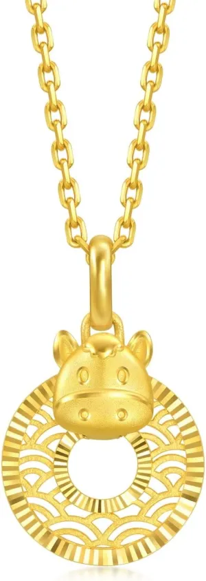 24K Solid Gold Price-by-Weight 2.99g Gold Zodiac Animal Horse Pendant for Women reference underlies choreography glaciate 94415P | [Not Include the Necklace] CHOW SANG SANG 999 