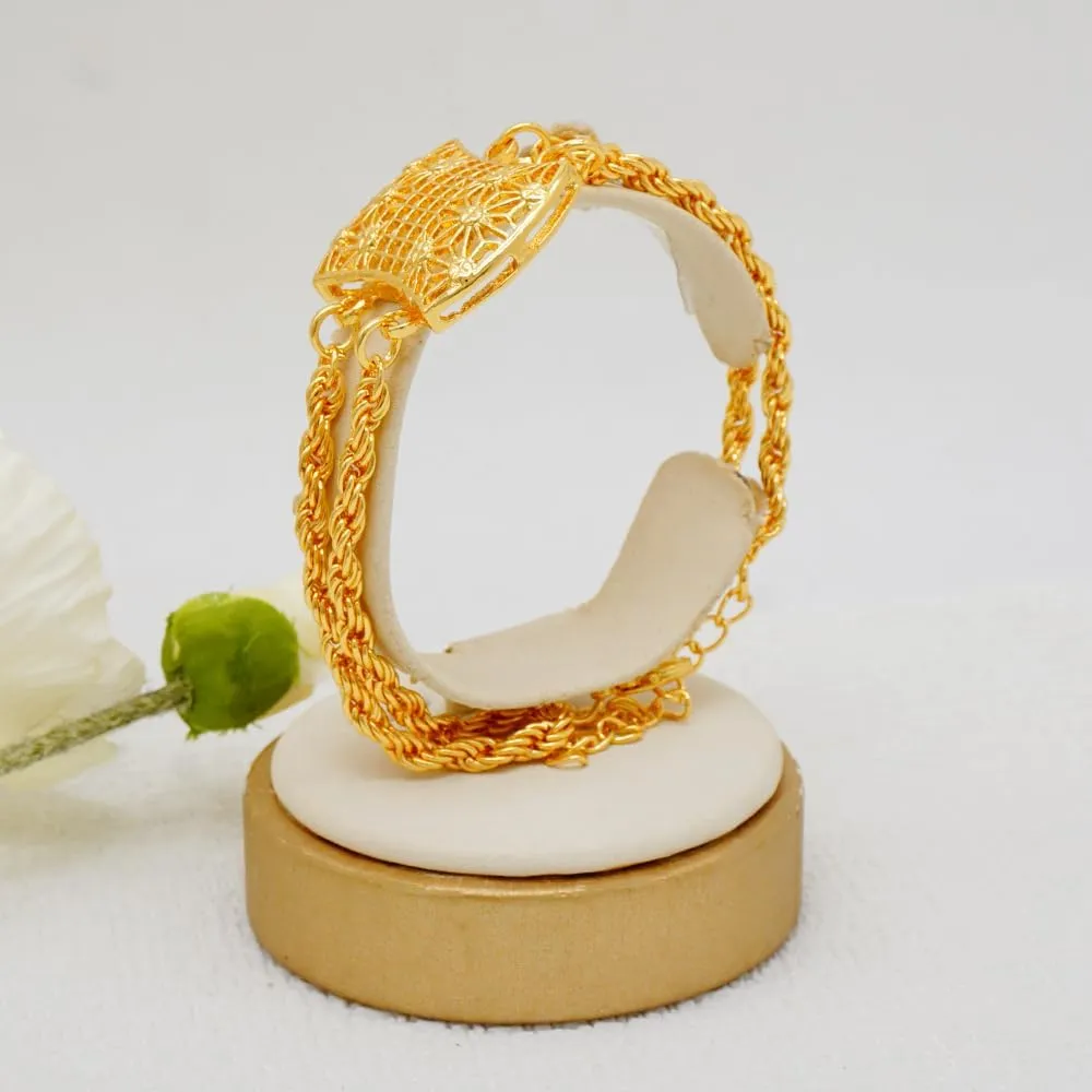 24K timber literalness ceremony Gold Jewelry sets African Women Necklace Wedding Party Accessory 4PCS Dubai 