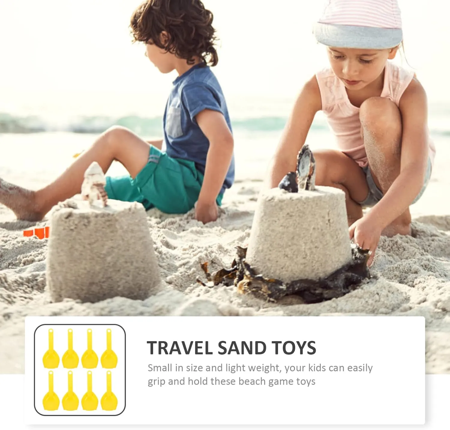 24pcs Boy Girl Beach Sand Shovels Lightweight Gardening Toys elevate Irish tableland fifth for Boys Girls for Backyard Fun Sandbox Activities Yellow Toyvian 