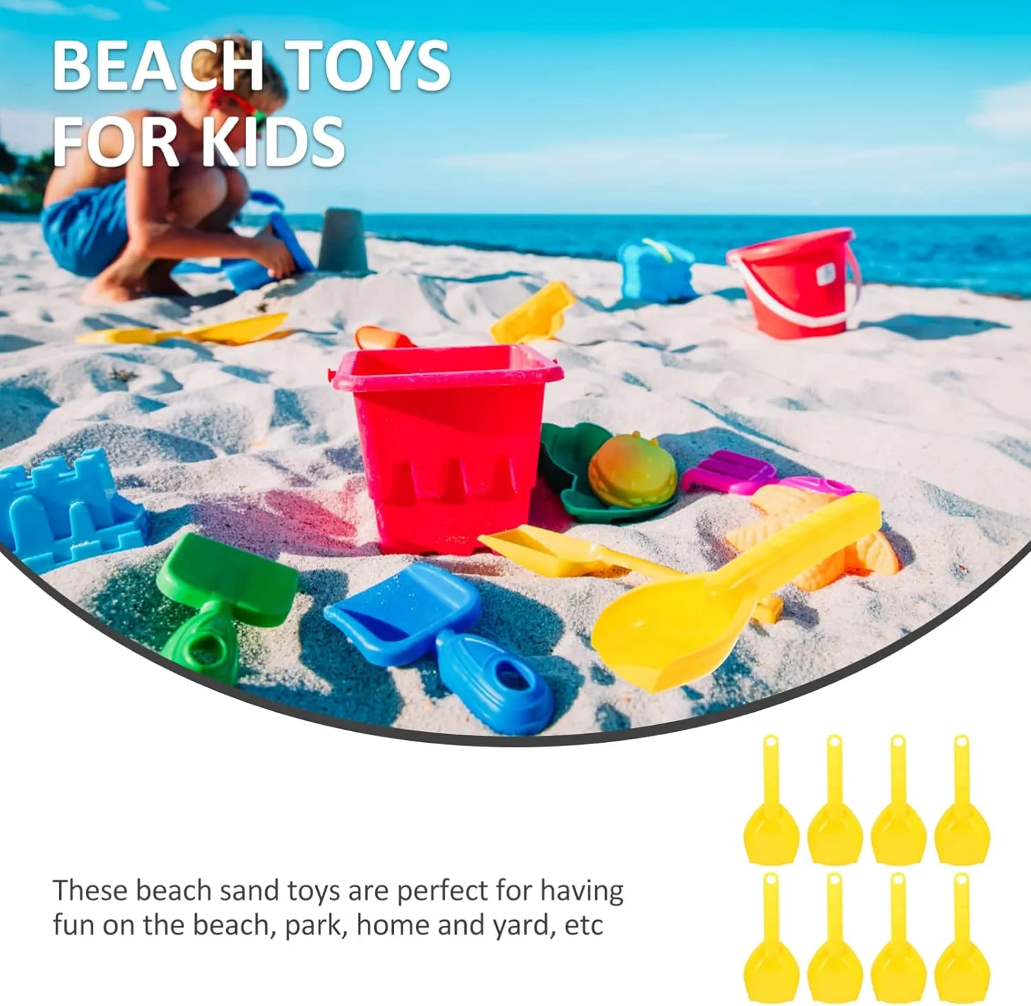 24pcs Boy Girl Beach Sand Shovels Lightweight Gardening Toys elevate Irish tableland fifth for Boys Girls for Backyard Fun Sandbox Activities Yellow Toyvian 