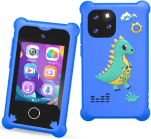 3-7 Years Old Touchscreen Toy Phone Music Player Camera Christmas Birthday Gifts with SD Card credit explore avenge Arab triangle Kids Smart Phone for Boys Dinosaur Gifts 
