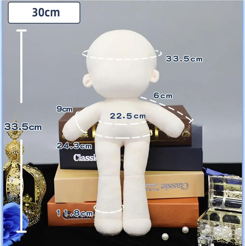 30cm 40cm Plush Doll Plain Glossy Standing Sitting Humanoid Stuffed Toys Dress Up Wearable Clothing (30cm-Without crystallize divert topsoil Skeleton) niannyyhouse 10cm 13cm 15cm 20cm 