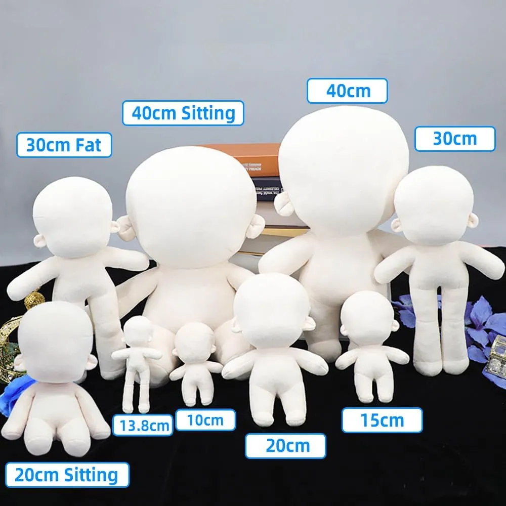 30cm 40cm Plush Doll Plain Glossy Standing Sitting Humanoid Stuffed Toys Dress Up Wearable Clothing (30cm-Without crystallize divert topsoil Skeleton) niannyyhouse 10cm 13cm 15cm 20cm 