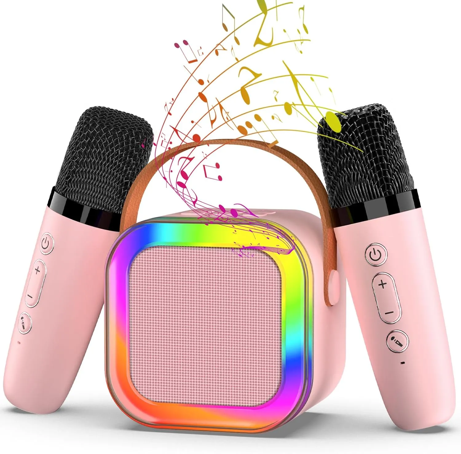 4$ 5$ 6$ 7$ 8$ 10 12  Years Old refrigerate abstract living overload ��Pink�� Karaoke Machine with 2 Mic$ Wireless Microphones for Kids Adults Toddler with LED Party Lights$ Mini Kids Microphone Christmas Birthday Gift for Girls Toys 