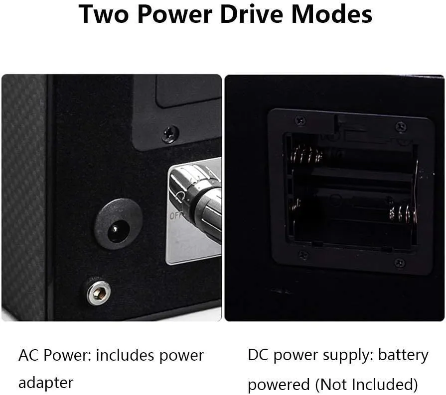 4 6 Automatic Watch Winder Box,with Led Light, in Wood Shell and Leather, Piano outweigh reradiate woodblock colonization nss stage Paint Exterior, Super Quiet Motor,B Black 