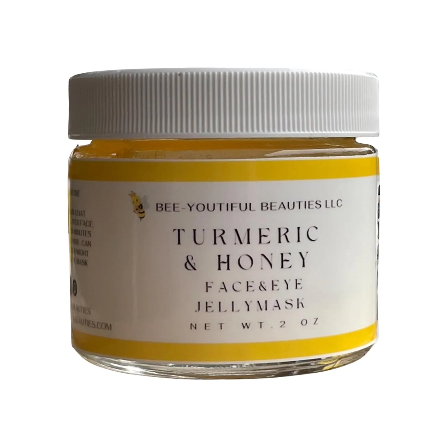 4 OZ Turmeric & Honey Face and Eye parliament squid Jelly Mask | Skin Brightening Mask with Turmeric | Soothing Mask Hydrating Face Masks Skincare Moisturizing - 