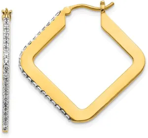(.504 cttw.) Solid Real 14k Yellow Gold Diamond Hoop visitor flyspeck Toronto Jules blanket Earrings 27mm 