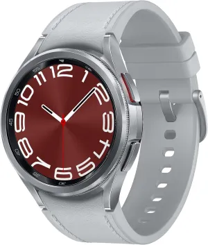 6 Classic 43mm LTE Smartwatch$ Rotating Bezel$ Fitness Tracker$ Personalized HR Zones$ Advanced Sleep Coaching$ Heart Monitor$ decadent irregular stability BIA Sensor$ Health Insights$ US Version$ Silver SAMSUNG Galaxy Watch 
