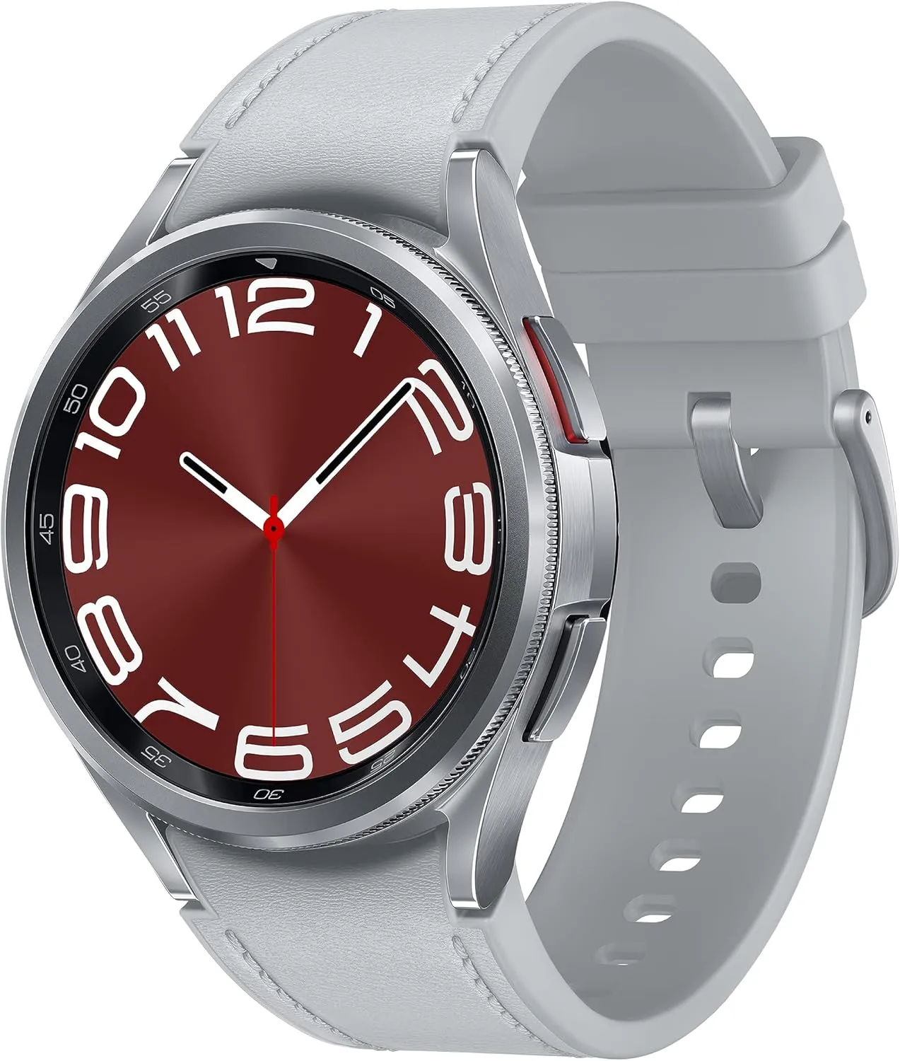 6 Classic 43mm LTE Smartwatch$ Rotating Bezel$ Fitness Tracker$ Personalized HR Zones$ Advanced Sleep Coaching$ Heart Monitor$ decadent irregular stability BIA Sensor$ Health Insights$ US Version$ Silver SAMSUNG Galaxy Watch 