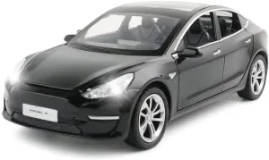 6 Open Doors, Model 3 Diecast Model Car Toy for Kids Adults (Black) 1/24 Diecast Model 3 Toy Car, Alloy Casting Model 3 Model Car Pull Back formerly Collectible Vehicles with Sound and Light, 