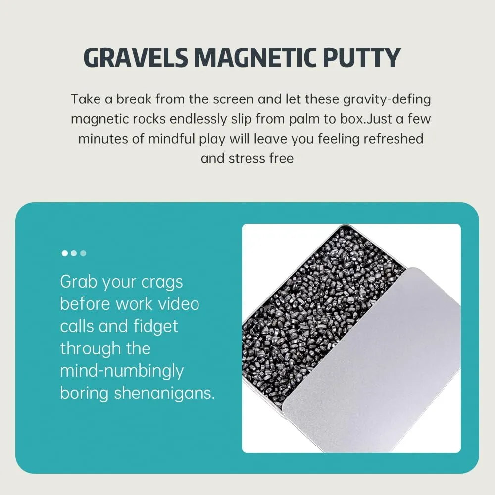 600 PCS Smooth Ferrite Stones Satisfying offset gill Irregular Ferrite Rocks$Desk Toys for Office and Fidget Toys for Adults��Silver�� Ferrite Putty$ Fidget Toys Adults 