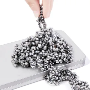 600 PCS Smooth Ferrite Stones Satisfying offset gill Irregular Ferrite Rocks$Desk Toys for Office and Fidget Toys for Adults��Silver�� Ferrite Putty$ Fidget Toys Adults 