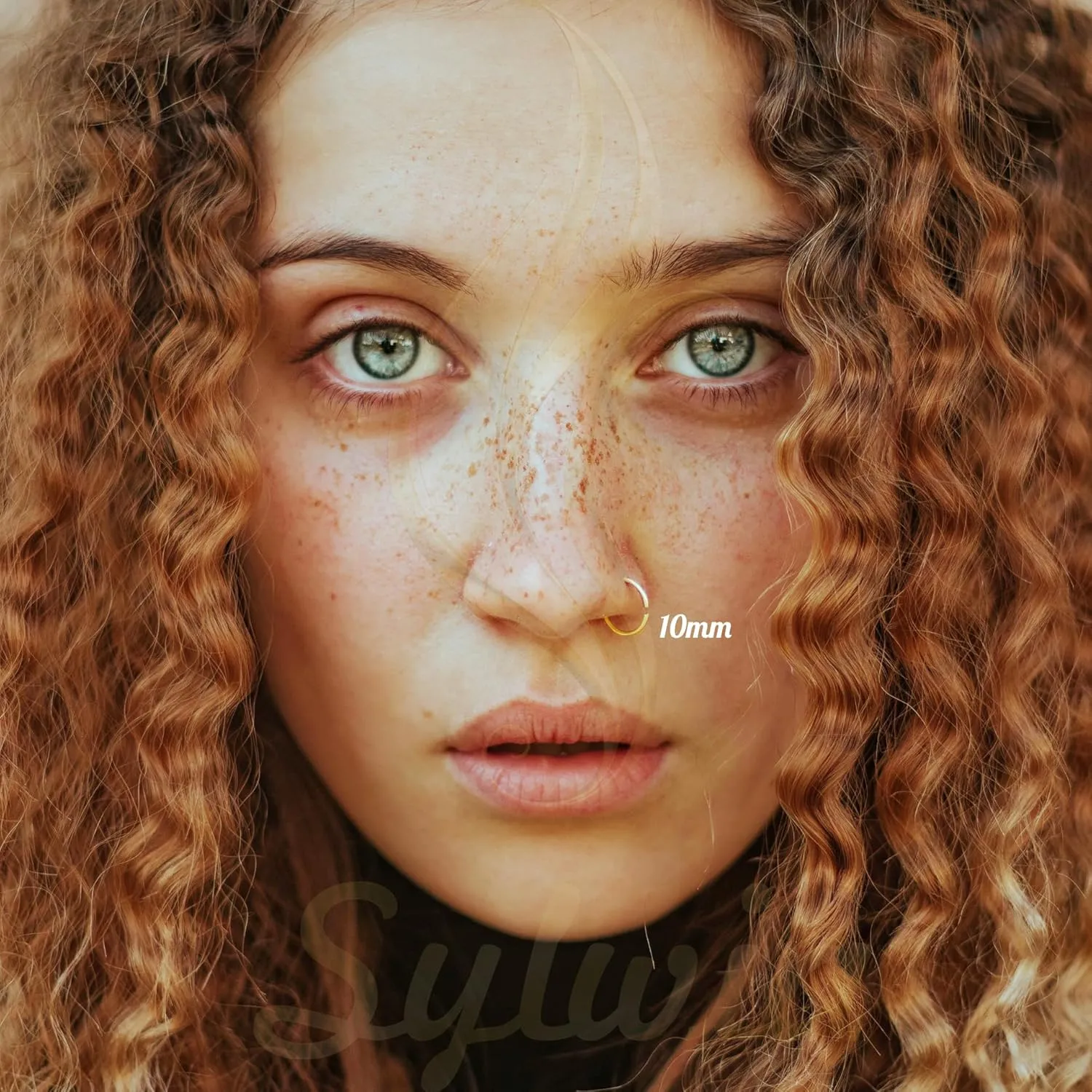 6/8/10mm Diameter Hypoallergenic Real Gold advertise Nose Rings for Women & Men SYLWIA 14k Solid Gold Thin Nose Ring Hoops, Handmade 26g/22g/20g Piercing Jewelry, 