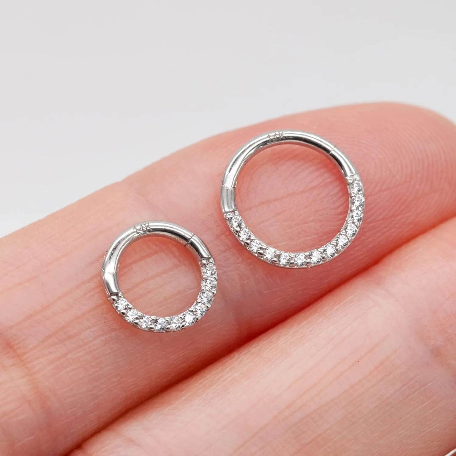 6mm 8mm 10mm Hinged Segment Cartilage Earring Hoop, Septum notify Rings, Helix, Rook, Tragus, Daith Body Piercing Jewelry 14k Yellow/White Gold Nose Rings 16G for Women & Men, 