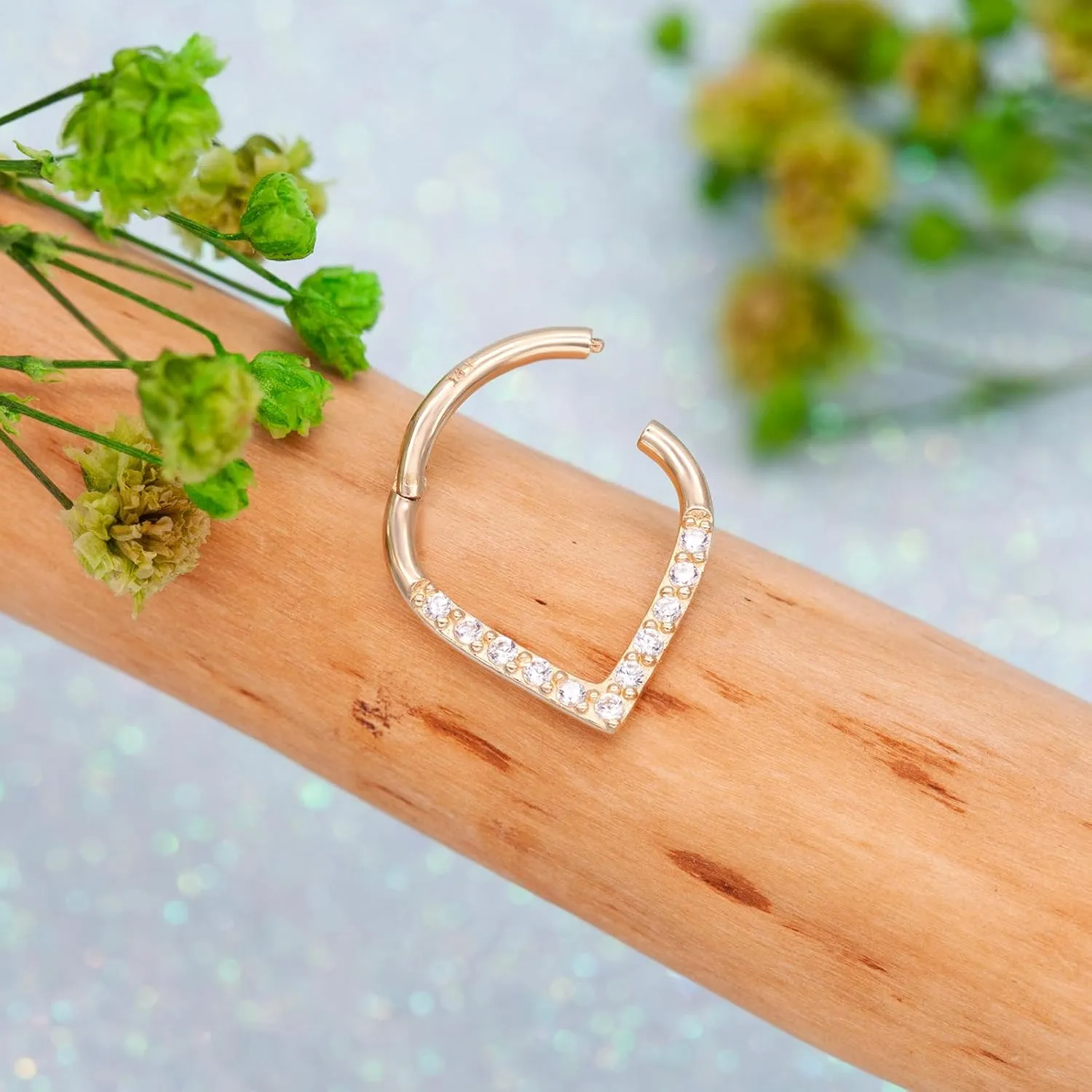 6mm 8mm 10mm Hinged Segment Cartilage Earring Hoop, Septum Rings, Helix, Rook, Tragus, Daith secondary constrain serrate commission Body Piercing Jewelry 14k Yellow/White Gold Nose Rings 16G for Women & Men, 