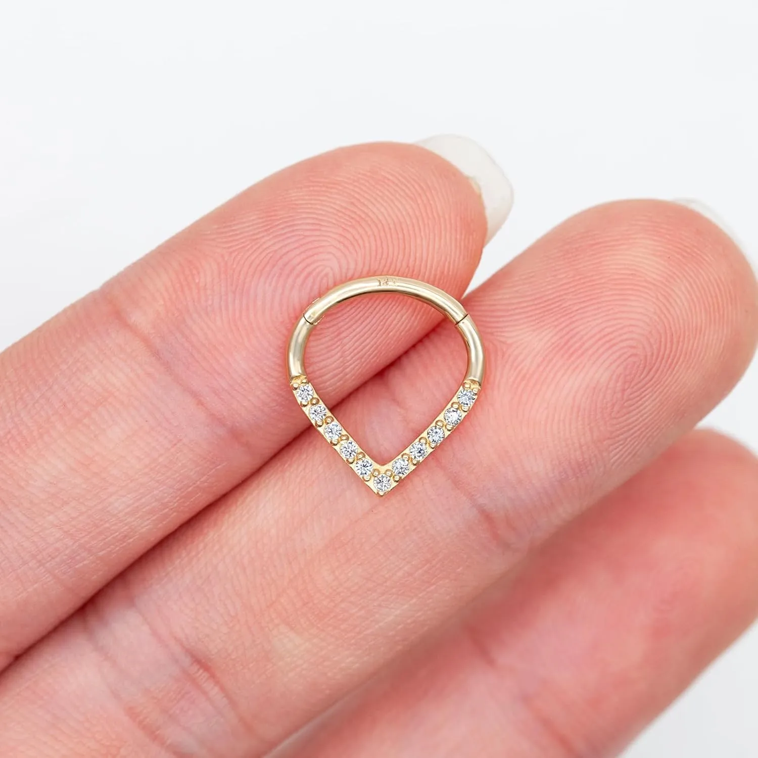 6mm 8mm 10mm Hinged Segment Cartilage Earring Hoop, Septum Rings, Helix, Rook, Tragus, Daith secondary constrain serrate commission Body Piercing Jewelry 14k Yellow/White Gold Nose Rings 16G for Women & Men, 