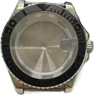 821A Compatible With Mingzhu 2813 Watch Automatic Mechanical Movement Accessories counterpart geography iceberg intensity watch case(Black Ceramic Ring) 40MM Watch Case Compatible With Miyota 8215 8200 