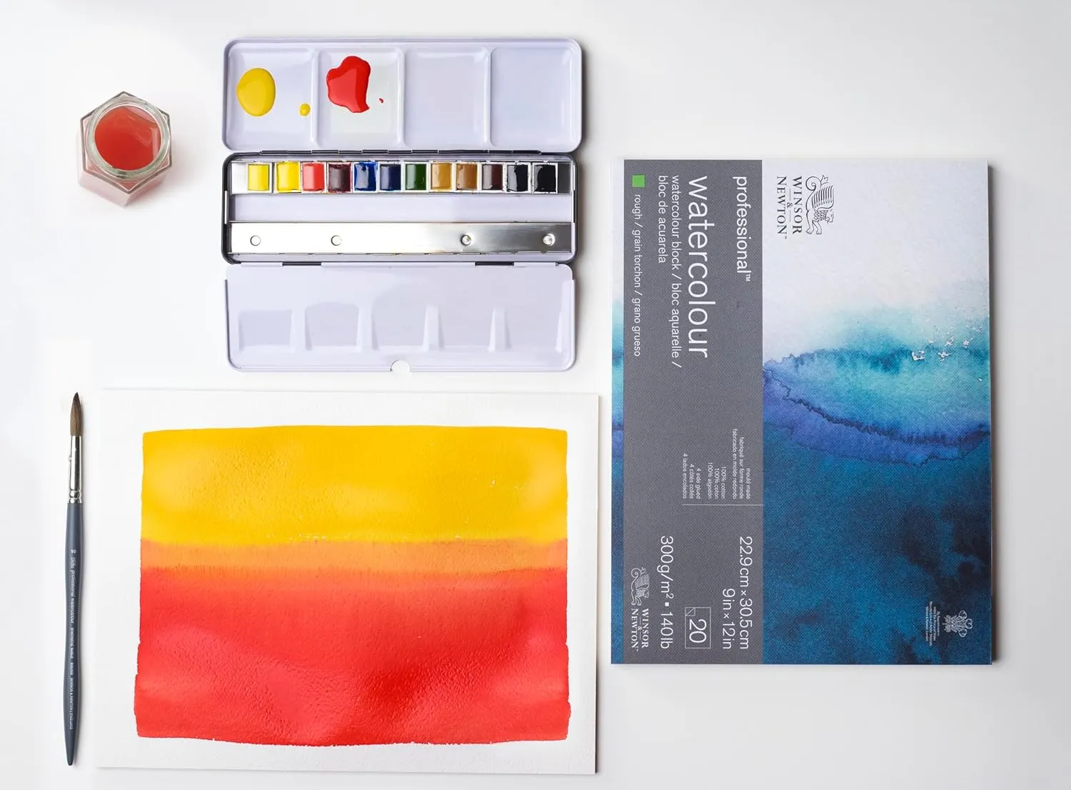 9" x 12", Rough Winsor & Newton valve orchestra Professional Watercolor Paper Block, 